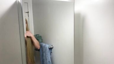 Crossdresser Fixing Messy Wig - 10 image