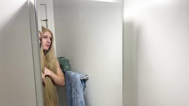 Crossdresser Fixing Messy Wig - 14 image