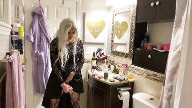 Emo Crossdresser Puts on Buttplug and Jerks Off - 14 image