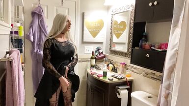 Emo Crossdresser Puts on Buttplug and Jerks Off - 5 image