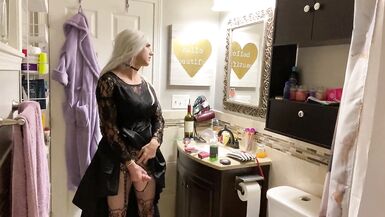 Emo Crossdresser Puts on Buttplug and Jerks Off - 6 image