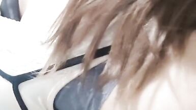 Asian cd solo in toilet using dildo - 12 image