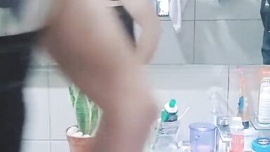 Asian cd solo in toilet using dildo - 14 image