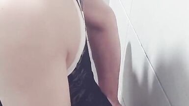 Asian cd solo in toilet using dildo - 9 image