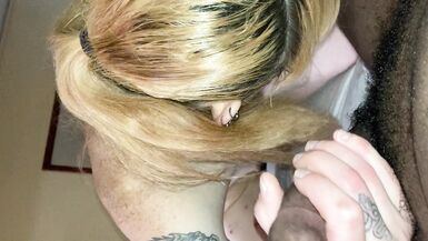 Trans Babe treating a BBC to a blowjob - 11 image