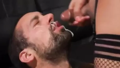 Shemale Cums In His Mouth - Shemale blowjob videos