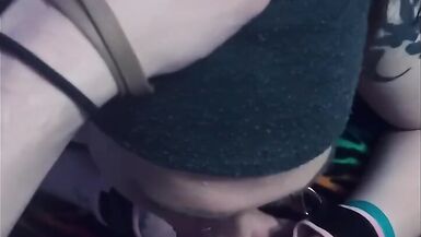 Goth Transgirl flogged and barebacked by her GF POV - 8 image