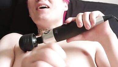 desperately fapping Tgirl gets surprise help - 5 image