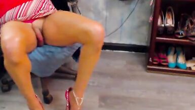 Pretty in pink and super feminine is sexy sissy Rileyhotcd aka legs4days showing off the hottest feet and legs - 12 image