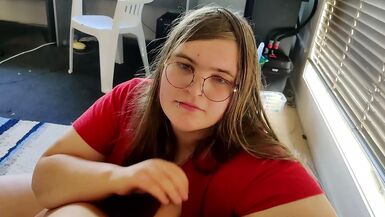 Asian Trans Girl In Stocking Sucks Her GF Off, Facefucked, Then Gets A Loving BJ (Amateur Couple) (Some POV) - 1 image