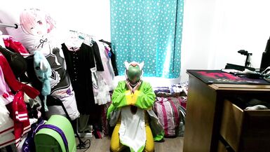 Rubber PVC Cosmo Cosplay, Eva Helmet and Rubber Mask Breathplay Corruption - 11 image