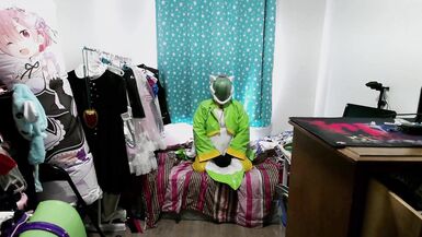 Rubber PVC Cosmo Cosplay, Eva Helmet and Rubber Mask Breathplay Corruption - 13 image