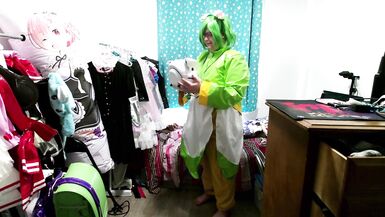 Rubber PVC Cosmo Cosplay, Eva Helmet and Rubber Mask Breathplay Corruption - 6 image