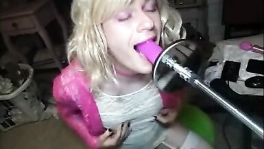 Princess in Chastity Slobbers all over Dildo - 6 image