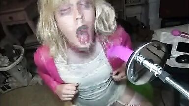 Princess in Chastity Slobbers all over Dildo - 8 image