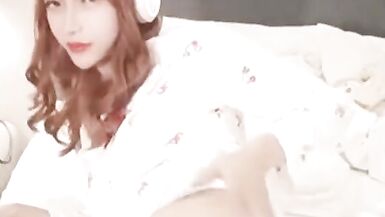 cute white kitten ladyboy masturbating her cock till she cum semen - 2 image