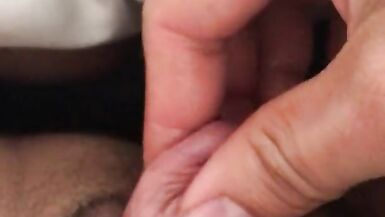 FTM massaging his fat veiny cock - throbbing ORGASM - 12 image