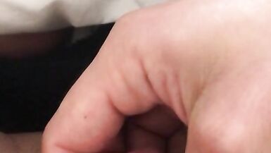 FTM massaging his fat veiny cock - throbbing ORGASM - 2 image