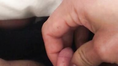 FTM massaging his fat veiny cock - throbbing ORGASM - 3 image