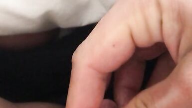 FTM massaging his fat veiny cock - throbbing ORGASM - 4 image