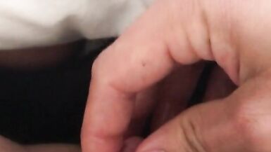 FTM massaging his fat veiny cock - throbbing ORGASM - 5 image