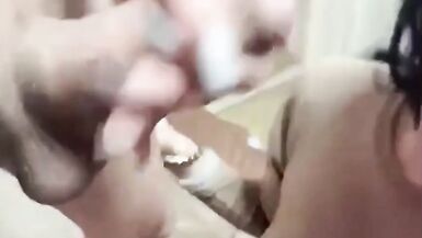 Ladyboy with a big cock and a katoey with small dick lesbian action together - 4 image