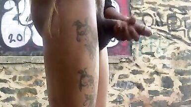 Caught Walking around jerking in public ( so risky) part 1 - 12 image