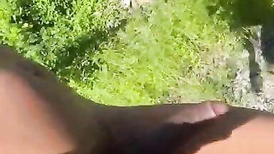 Caught Walking around jerking in public ( so risky) part 1 - 4 image