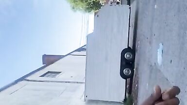 Caught Walking around jerking in public ( so risky) part 1 - 9 image