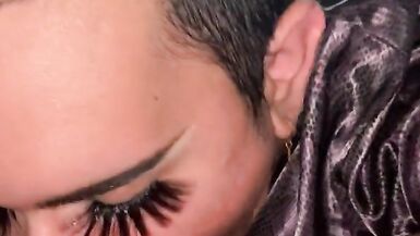 Fem Bitch Sucking & Throating Inexperienced 22 Year Old [Older Video] - 4 image