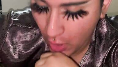 Fem Bitch Sucking & Throating Inexperienced 22 Year Old [Older Video] - 7 image