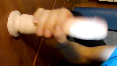 CD sploppy dildo blowjob cums on thong - 13 image