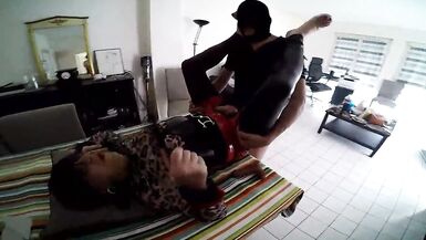 Mature latex shemale take a cock on the table - 4 image