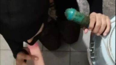 Indian shemale double penitration (dildo) - 1 image