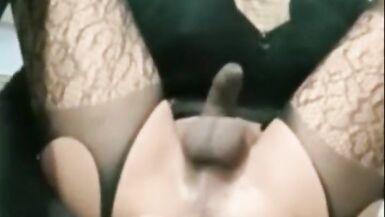 Indian shemale double penitration (dildo) - 12 image