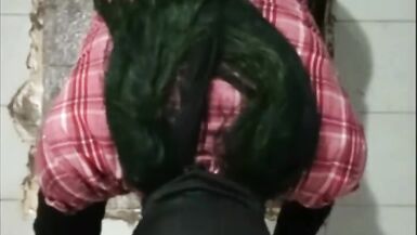 Indian shemale triple penetration (dildo) - 4 image