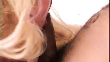 Blonde whore takes big black cock up her tight ass and takes facial cumshot - 4 image