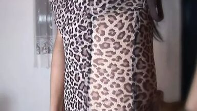 Gorgeous shemale gives blowjob before getting fucked in her ass - 1 image