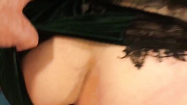 Green velvet Bareback Anal Cum Facial - 8 image