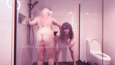 Teen Trans and BBW Girl Ride Huge Dildos - 15 image