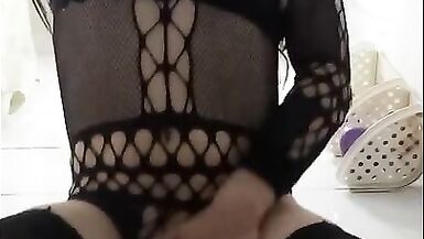 Cute Colombian Shemale Sucks Her Dildo get It In Her Ass And Enjoys It - 11 image