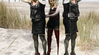 Mrs Samantha punishes her slave tgirl Marina with a good spank, and teases her - 4 image