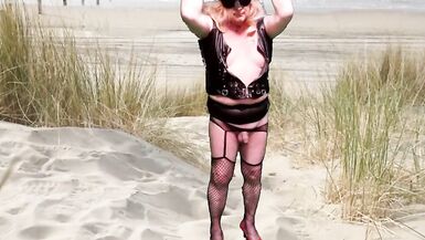 Mrs Samantha punishes her slave tgirl Marina with a good spank, and teases her - 9 image