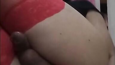 Cute Crossdresser In Sexy Dress Loves To Play With Her Dildo In Her Ass - 6 image