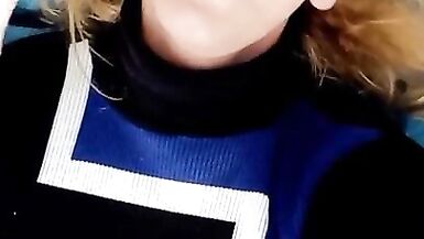 Trans girl cums hands free deep throats banana - 10 image