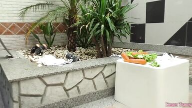 Trans Babe Barbara Perez Brings Her Carrots For Anal Fucking - 12 image