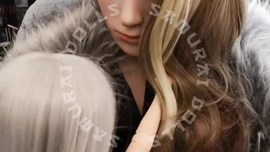 Shemale doll teases and fucks the tiny pussy of a mini sexdoll - 3 image