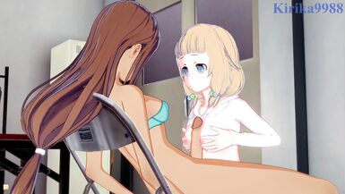 Sakura and Umiko Ahagon have intense futanari sex - New Game! Hentai - 3 image