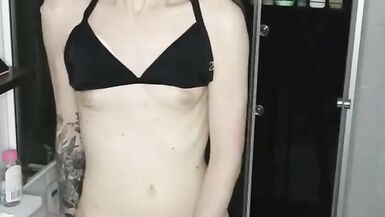 Fucking myself in the ass and jerking until I cum in the bathroom  - 15 image