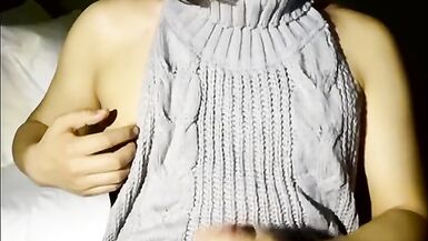 Japanese crossdresser jerks off for the first time in 2 weeks - 2 image